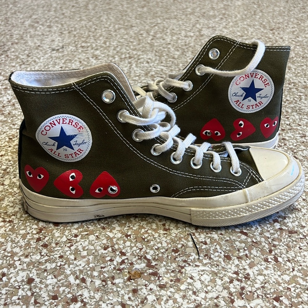 Converse Commes de Garçons Olive Green Sneaker Size 9 Women's